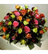 Rouwbloemstuk - 50cm grote rozen