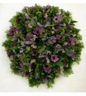 Rouwbloemstuk - 65cm  lila paars
